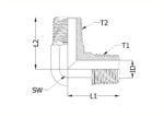 Male Elbow N-A02-L101 雙外牙彎頭規格圖