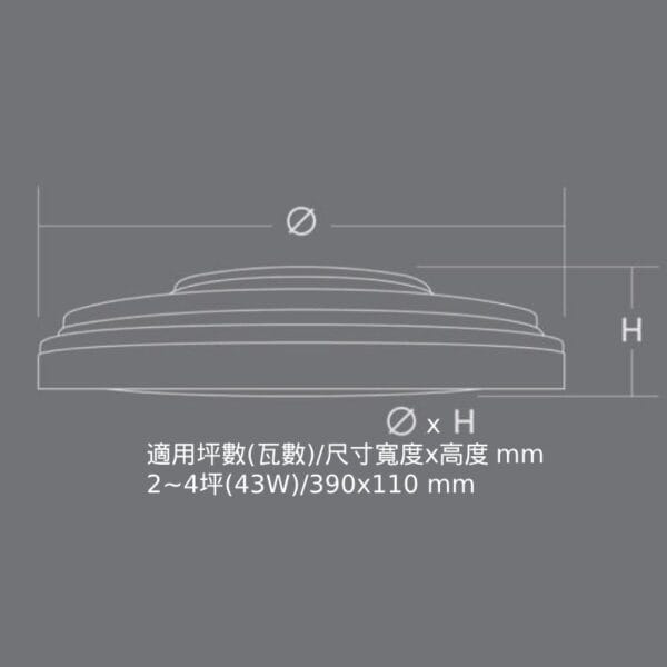 吸頂燈-DIMMING-尺寸圖