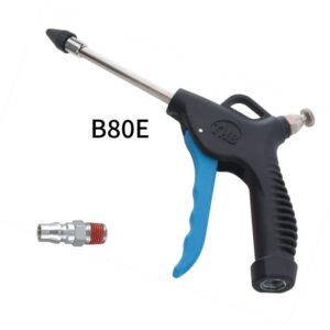 可調式風槍 橡膠噴頭 B80E 外徑8mm 鐵管10cm 附1/4"PT快速接頭 吹塵槍 空氣噴槍